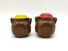 Vintage Jug Crock Handled Salt & Pepper Shakers Ceramic Brown Pot Japan 2.5" 6