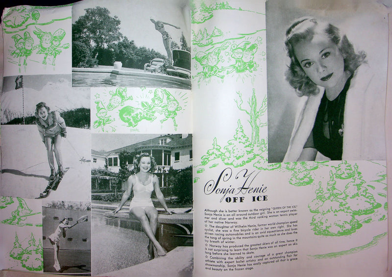 Sonja Henie Hollywood Ice Revue 1951 Souvenir Figure Skating Program Norwegian
