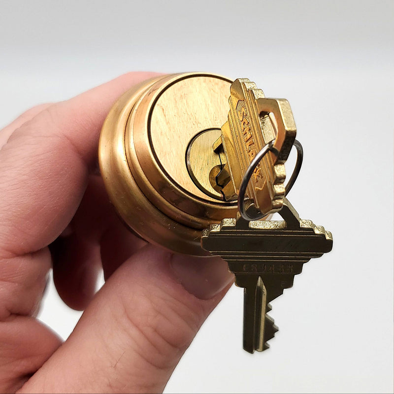 Schlage Mortise Lock Cylinder 20-001 E Keyway Satin Bronze 612 1-3/8" Length NOS