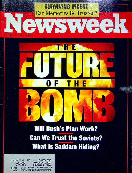 Newsweek Magazine October 7 1991 George Bush Nuclear Weapons Post Cold War