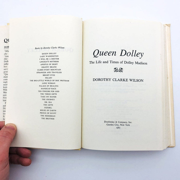 Queen Dolley Hardcover Dorothy Clarke Wilson 1987 Life and Times Dolley Madison 8