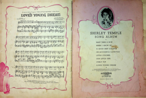 Shirley Temple Sheet Music Booklet Little Colonel Curly Top Good Ship Lollipop 2