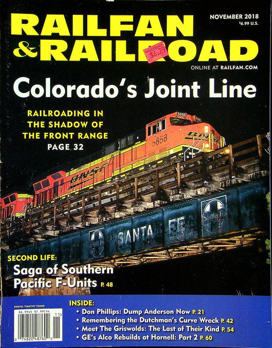 Railfan & Railroad Magazine November 2018 Vol 37 No 11 Colorado's Joint Line