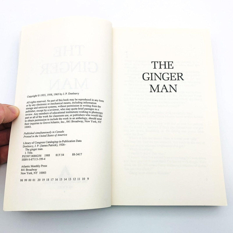 The Ginger Man Paperback J P Donleavy 1988 WW2 Ireland US College Student Ex Lib 8