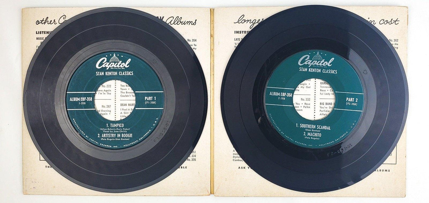 Stan Kenton Classics 45 RPM Double EP Record Capitol Records EBF 358 5