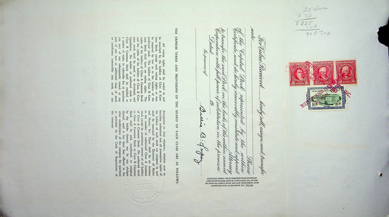 Reiter Dairy Company Stock Certificate Bond Scripophilly Akron Ohio 1966 No 291