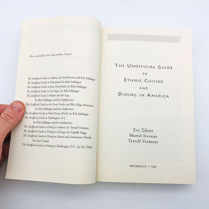 Ethnic Cuisine & Dining In America Eve Zibart Paperback 1995 Unofficial Guide 6
