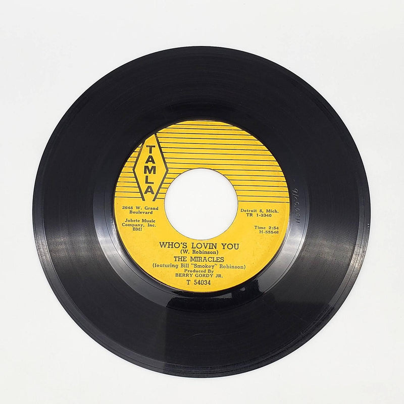The Miracles Shop Around 45 RPM Single Record Tamla 1960 T 54034 2