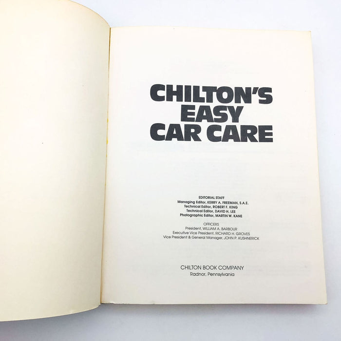 Chiltons Easy Car Care Paperback Kerry Freeman 1978 1st Edition Car Repair 5