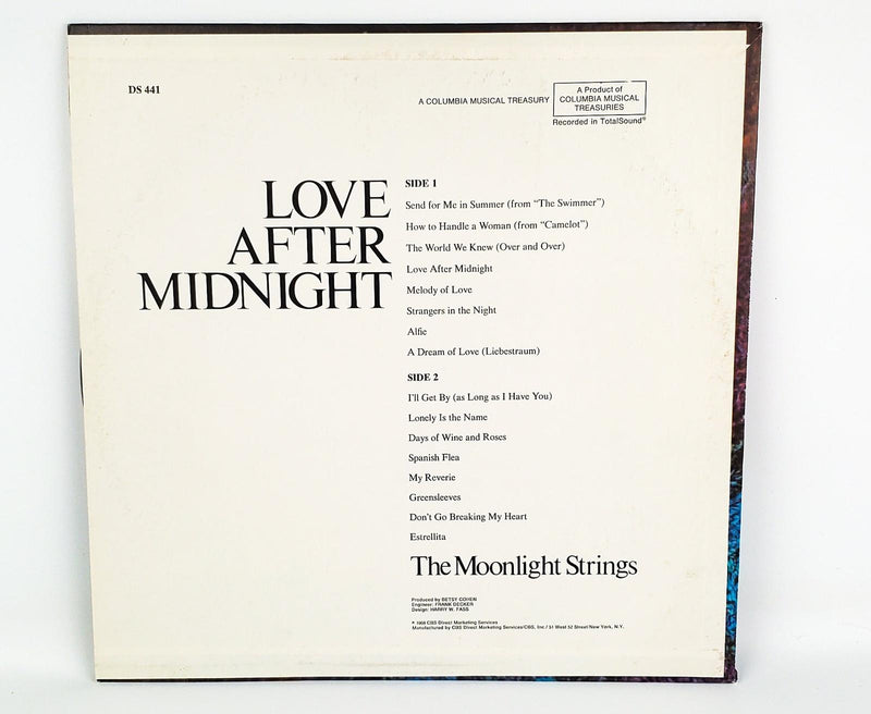 The Moonlight Strings Love After Midnight Record 33 RPM LP DS 441 Columbia 1969 2