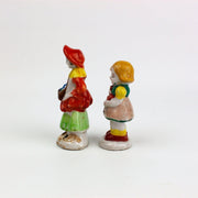 Occupied Japan Figurine Colonial Lady Dutch Girl Holding Baby Doll 3.5 Inches 2