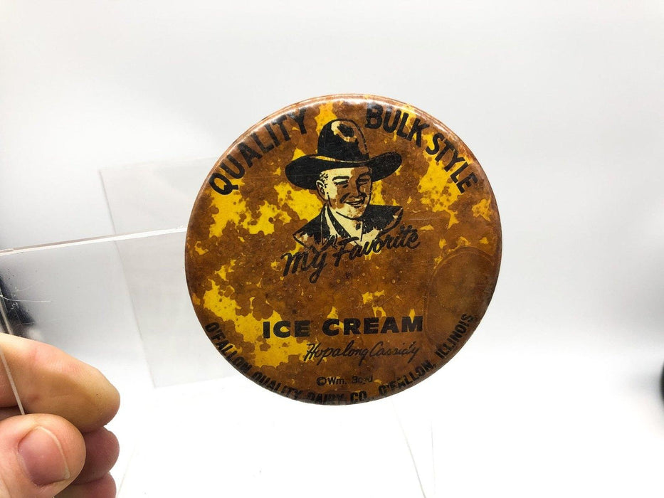 Hopalong Cassidy Pinback Button Quality Bulk Style Ice Cream O'Falion Dairy 3