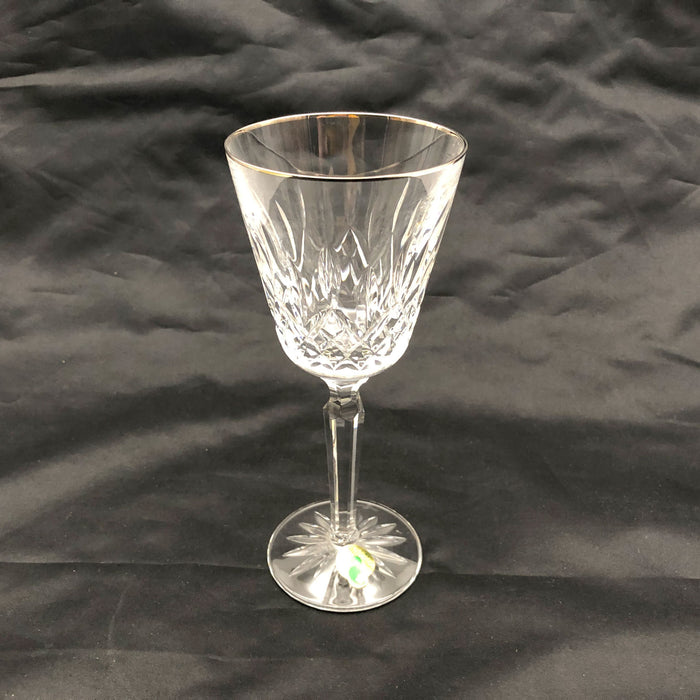 1ct Waterford Crystal Wine Goblet Lismore Pattern 7-3/8" Signed Signature Glass