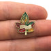 Hamilton Canada Lapel Pin Leaf Shaped Outline Canadian Red Green Yellow 2