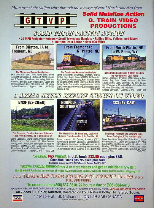 Railfan & Railroad Magazine March 2003 Vol 22 No 3 Illiana Then & Now