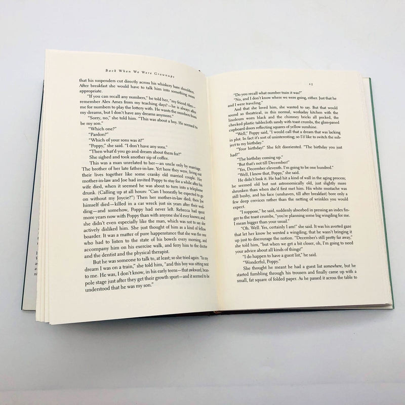 Anne Tyler Book Back When We Were Grownups Hardcover 2001 1st Edition First Love 9