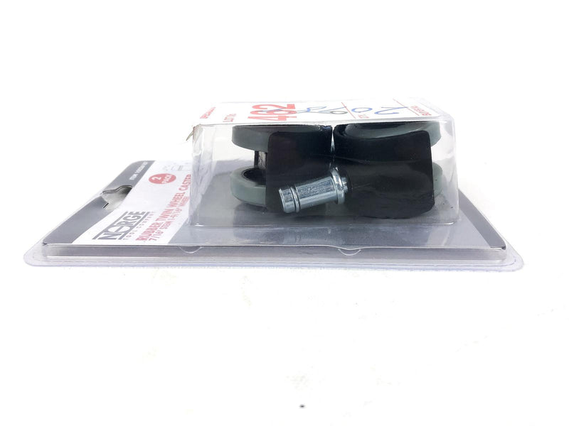 Rubber Twin Wheel Casters 7/16" Stem 1-9/16" Wheel Norge #10026187 (2pk)