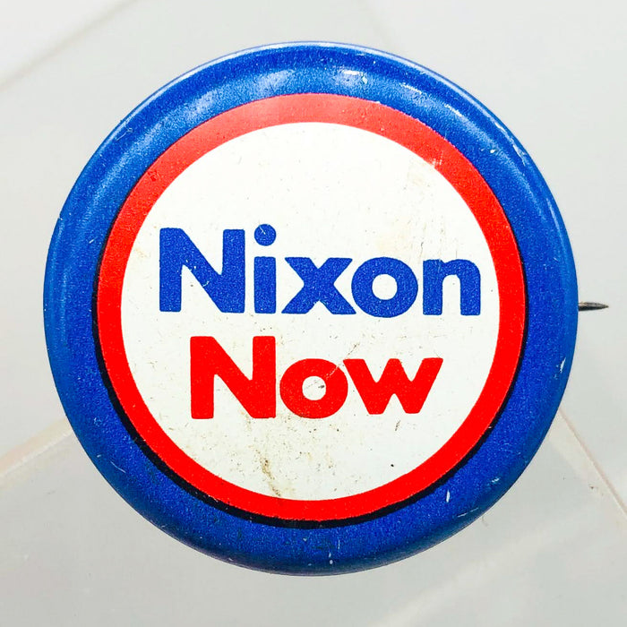 Richard Nixon Now Button Pin 1" Presidential Campaign Politics COADCO Vintage 6