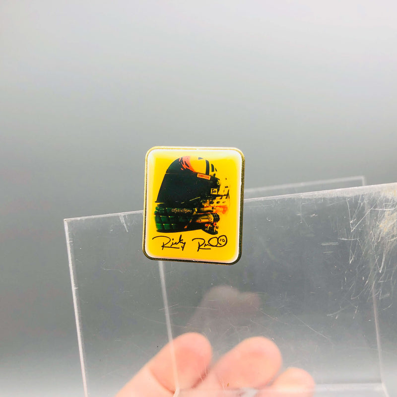 Ricky Rudd Nascar Lapel Pin Tide No 10 Ford Thunderbird Epoxy Pinback Helmet