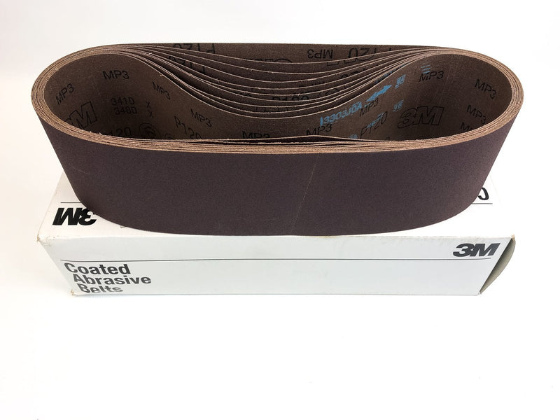 3M 341D Cloth Sandpaper Belt 4"x36" P120 X Single-Flex Film-Lok 66624 1 Belt 1