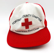Vintage American Red Cross ARC Trucker Hat Cap Snapback Portage County Ohio 2 1