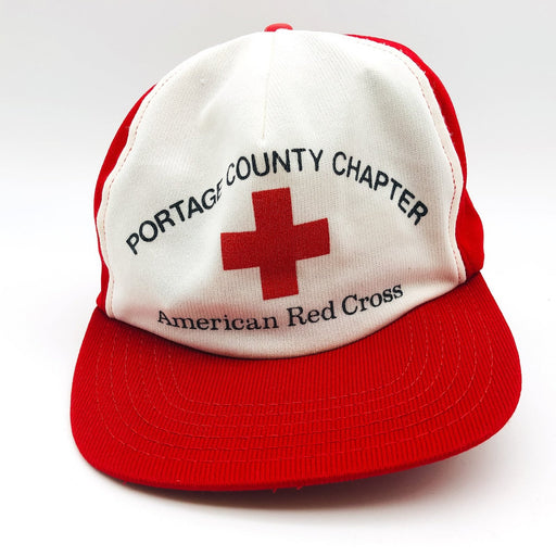 Vintage American Red Cross ARC Trucker Hat Cap Snapback Portage County Ohio 2 1