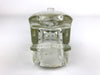 Vintage Glass Train Engine #1028 Locomotive Candy Container Clear No Bottom 7
