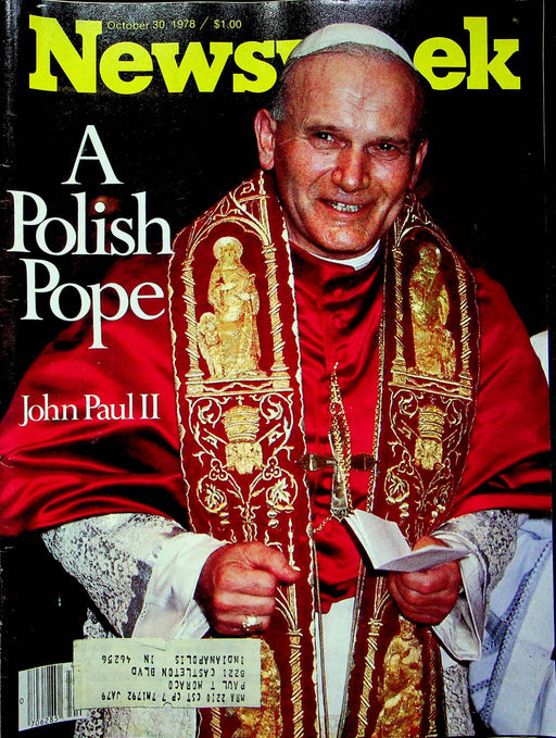 Newsweek Magazine October 30 1978 Pope John Paul II Polish Inflation Plan Carter 1