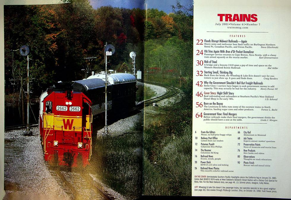 Trains Railroading Magazine July 2001 Vol 61 No 7 Night Shift Story