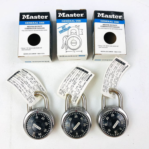3ct Master Key Controlled Combination Lock Padlock No 1525 1.25" Hasp New in Box 2