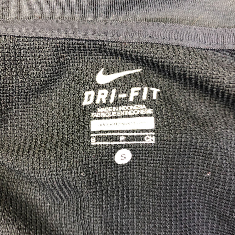 Nike Track Jacket Dri Fit Kids Small Black Full Zipper 56323 Polyester Vintage