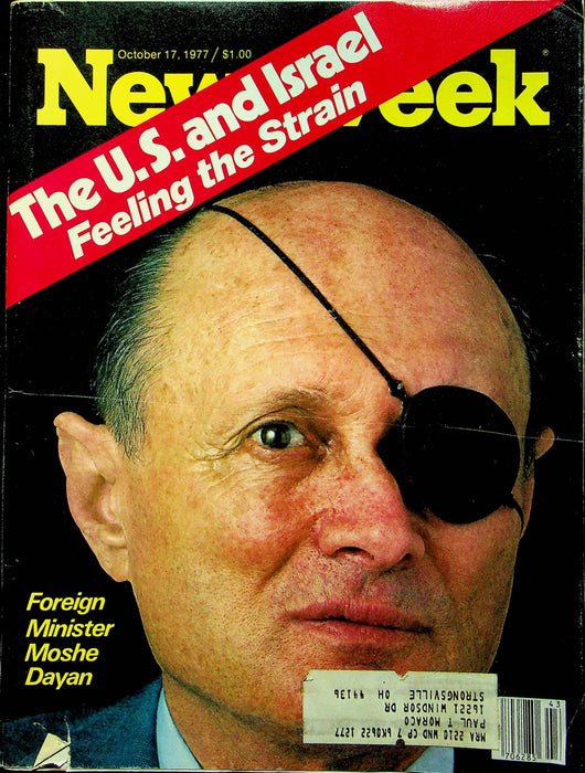 Newsweek Magazine Oct 17 1977 Israeli Foreign Minister Moshe Dayan Indira India 1