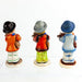 Occupied Japan Little Boy Fiddlers w/ Derby Hats & Suspenders 3 5" Figurines 3