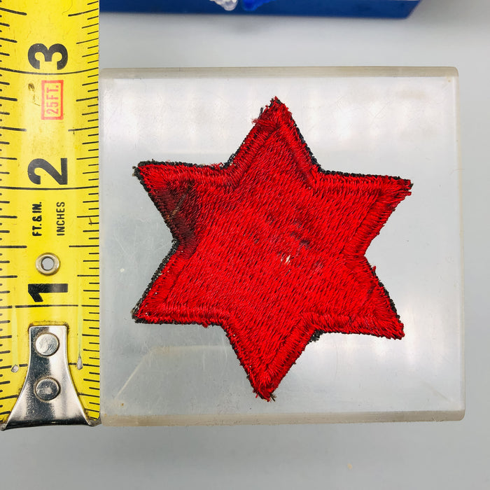 WW2 US 6th Infantry Division Patch Red Star Shoulder Sleeve Insignia SSI No Glow 2