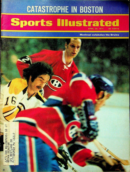 Sports Illustrated Magazine April 1971 Catastrophe in Boston Montreal Bruins 1