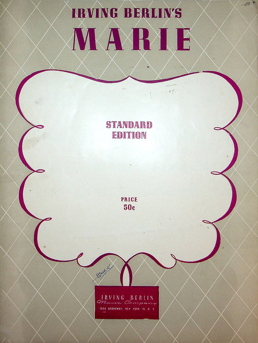 Sheet Music Maria Irving Berlin 1928 Standard Edition Fox Trot Piano Music 1