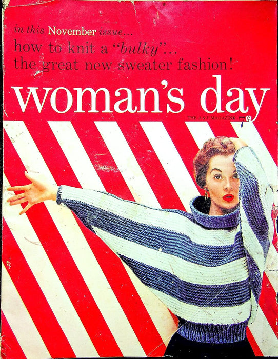 Woman's Day Magazine November 1953 Bulky Knit Sweater Look Speaking For America