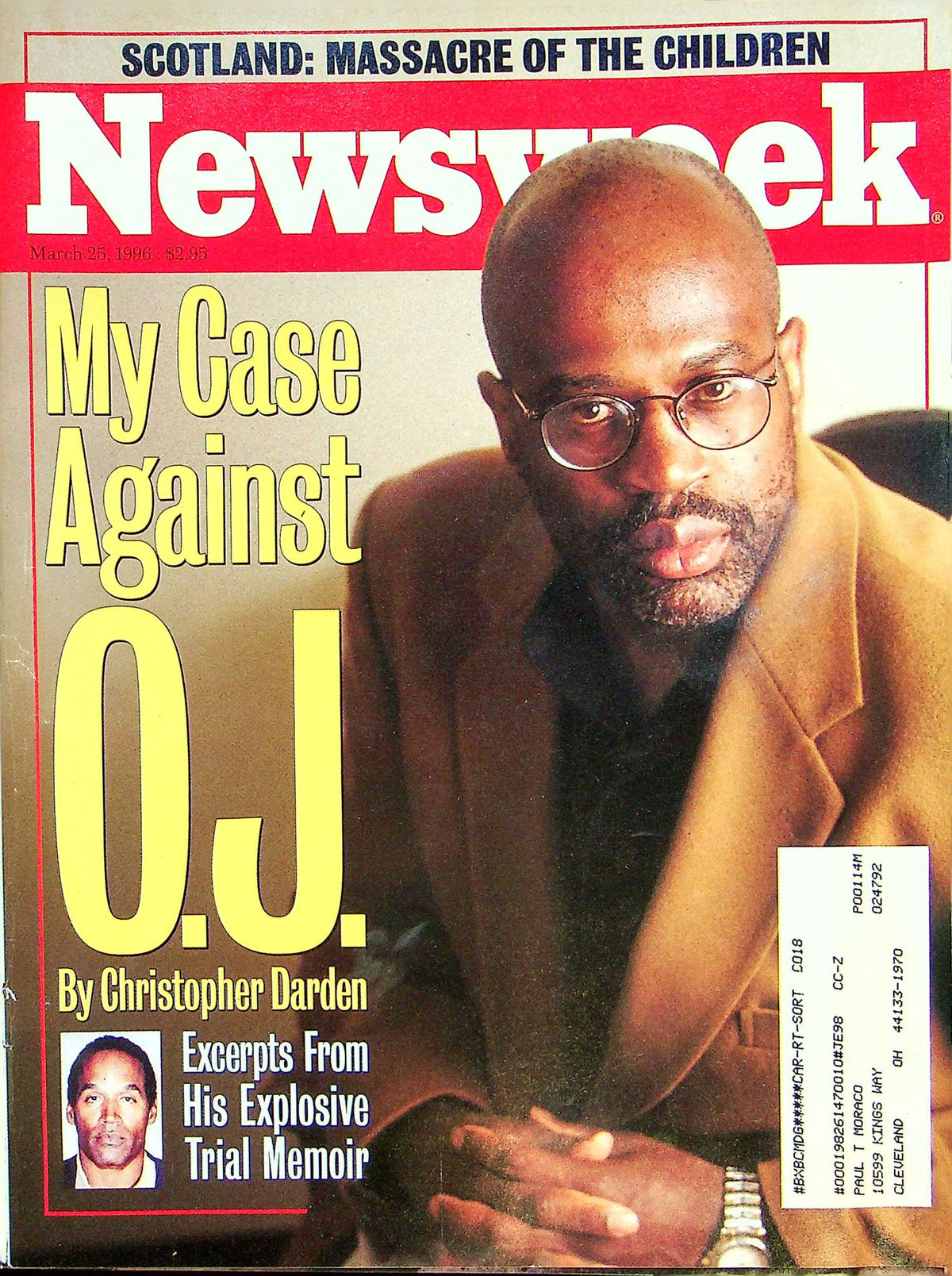 Newsweek Magazine March 25 1996 Christopher Darden Prosecutor OJ Simps