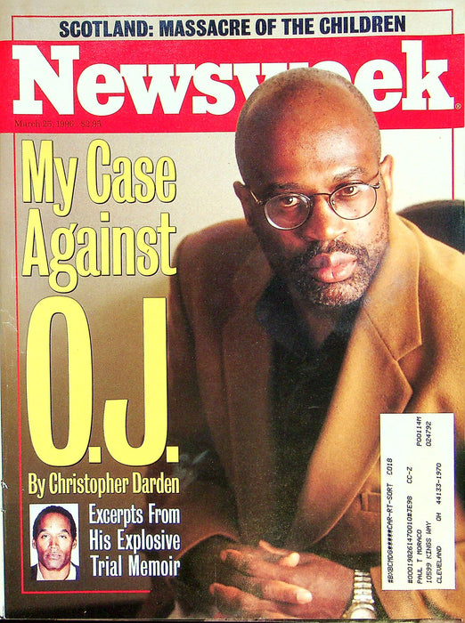 Newsweek Magazine March 25 1996 Christopher Darden Prosecutor OJ Simpson Trial