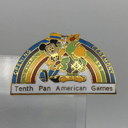 Disney Vintage Lapel Pin Pinback Mickey Mouse Pan American Games 1987 Enamel 1