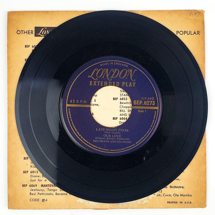 Ted Heath At The London Palladium Vol 3 Part 2 Record 45 RPM EP BEP 6273 London 3