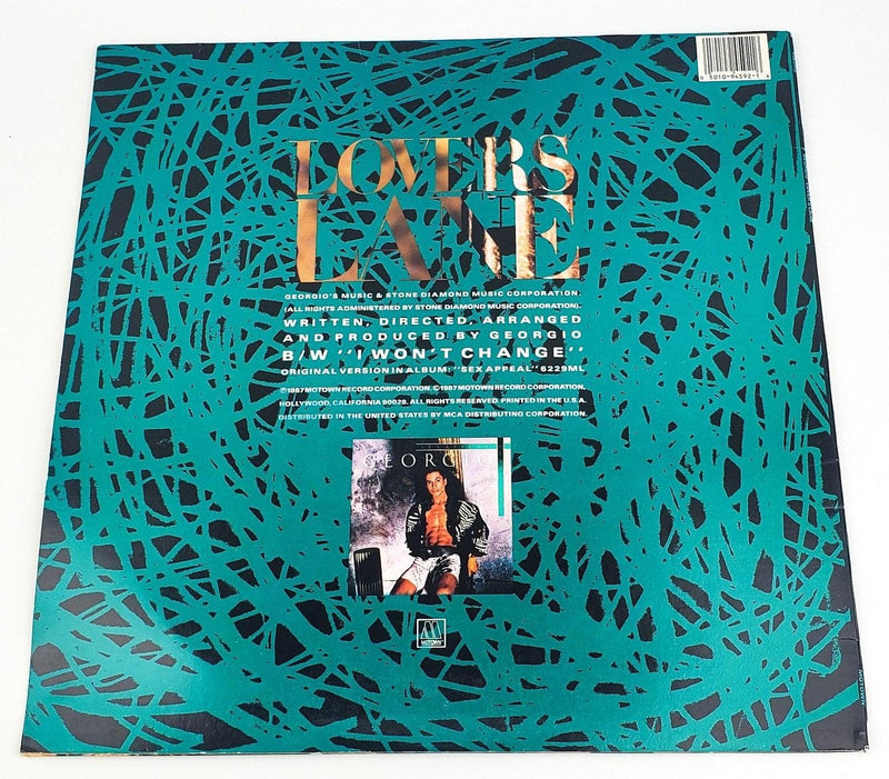Georgio Lovers Lane Record 33 RPM Maxi-Single Motown 1987 2
