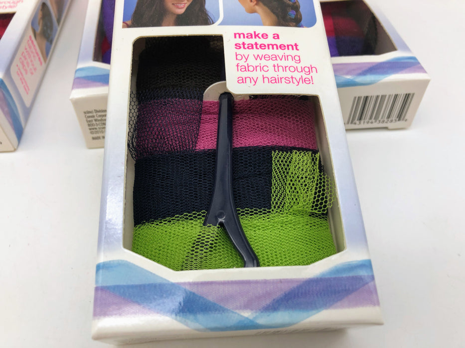 6 Packs Scunci Hair Accessory Design Weaver 5-Piece Kit Fabric Scarves 38285-A