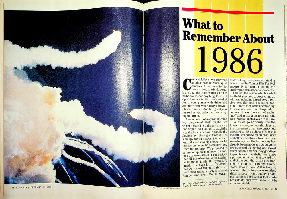 Newsweek Magazine December 29 1986 Voyager Takes Off Edwards Air Force Base