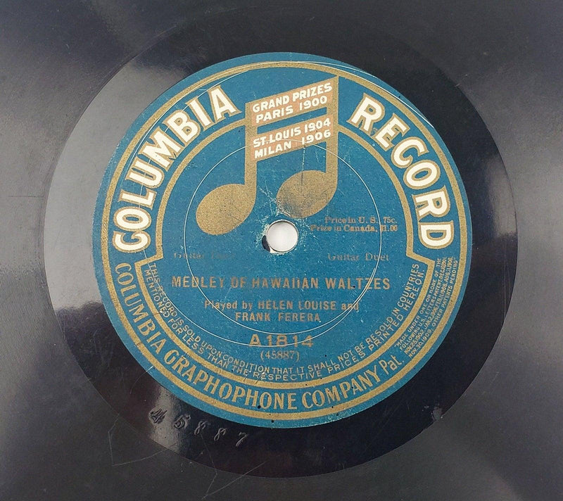 Helen Louise And Frank Ferera My Old Kentucky Home 78 Record Columbia 1915 1