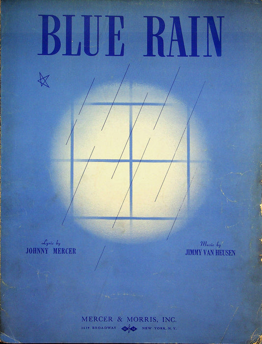 Blue Rain Sheet Music Song Jimmy Van Heusen Johnny Mercer Piano Vocal 1939 1