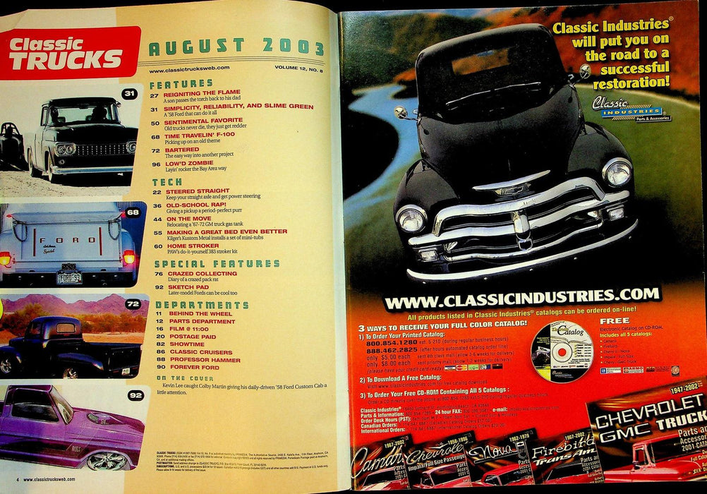 Classic Trucks Magazine August 2003 Vol 12 # 8 Back to Basics