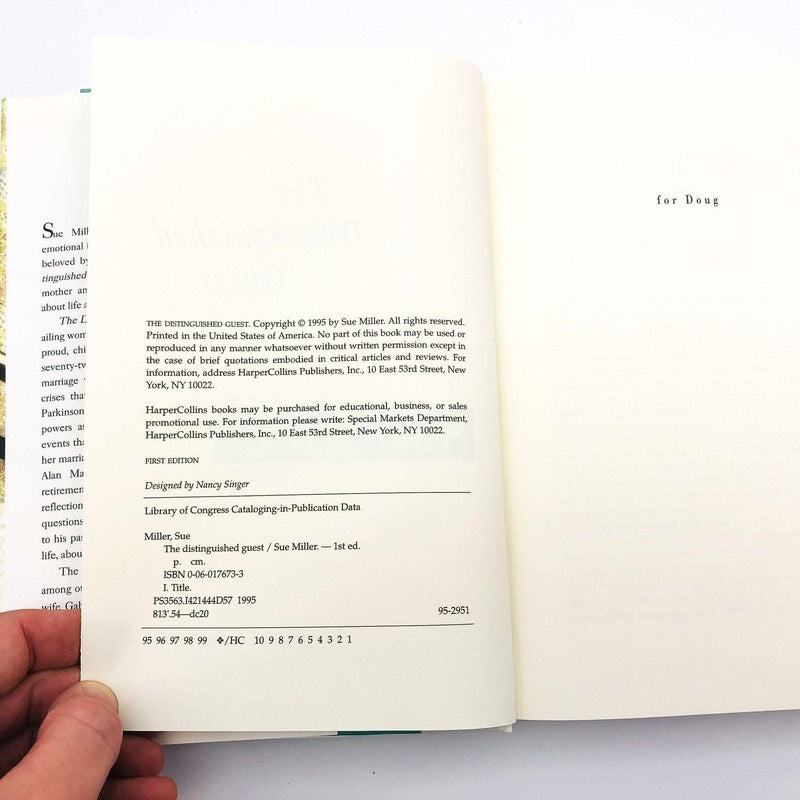 The Distinguished Guest Hardcover Sue Miller 1995 Women Author Estranged Family 8