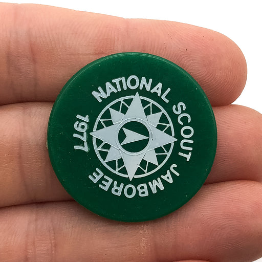 Boy Scouts of America Plastic Jamboree Chip Coin National 1977 Green 1