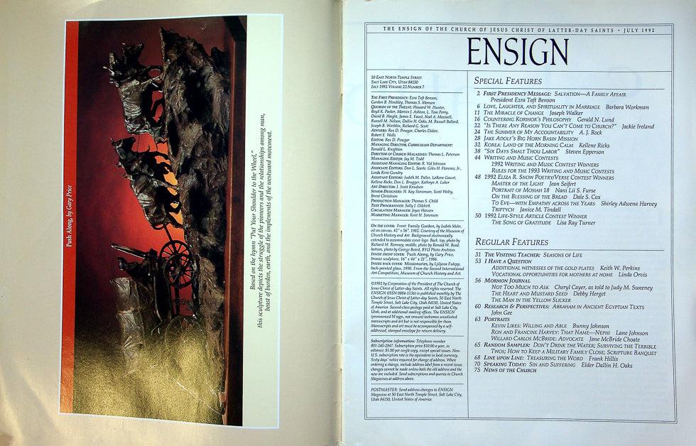 Ensign Magazine July 1992 Vol 22 No 7 "Six Days Shalt Thou Labor" 2